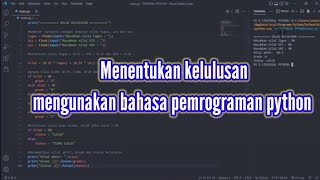 Menentukan Kelulusan menggunakan python 😁 Profile