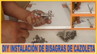 Como hacer muebles / instalar Bisagras de Cazoleta Puertas  muebles de cocina  en Melamina