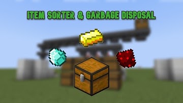 Simple Item Sorter and Garbage Disposal Minecraft Tutorial