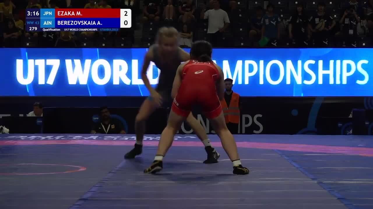Qualification • WW 43Kg • Mona EZAKA (JPN) vs. Aleksandra BEREZOVSKAIA (AIN)