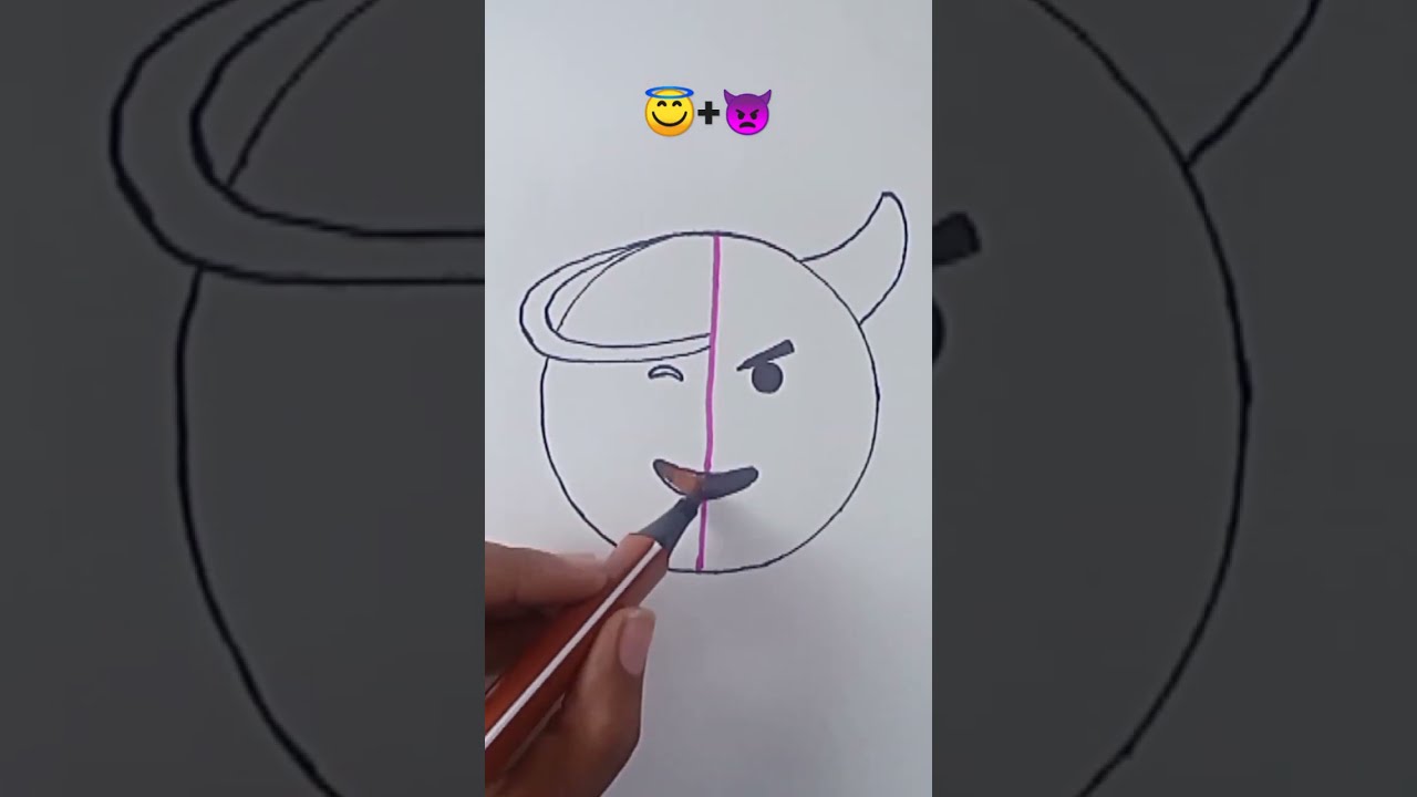 Mix Emojis Satisfying Creative Art Angle Vs Devils Shorts
