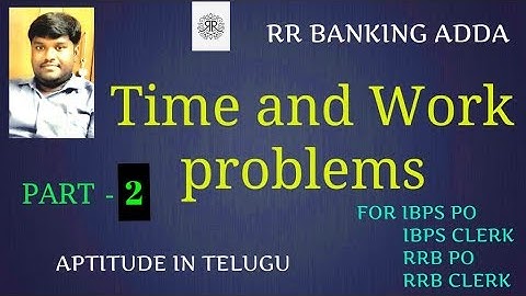 Time and Work Problems in Telugu || Part 2 || Aptitude In Telugu