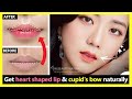 Only 2 mins!! Get heart shaped lip and cupid's bow lip naturally | Korean Lips exercises & massage.