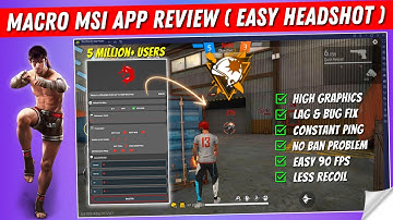 Macro MSi App Full Review and Tutorial | Free Fire Easy Headshots For PC Emulator & Mobile
