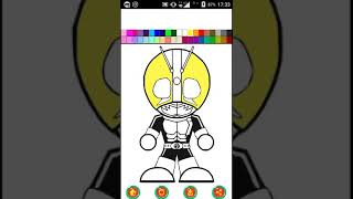 1 minute gameplay : little kamen coloring screenshot 1