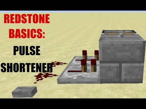 Redstone Basics Ep 1 'PULSE SHORTENERS'