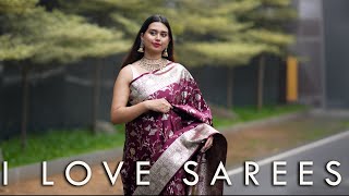 Nisa Purple Banarasi Silk Saree For Diwali Wedding Banarasi Silk Saree Collection - I Love Sarees