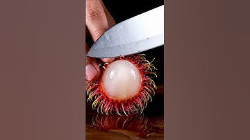 Cutting Ultrarealistic Rambutan ASMR 🍒  #asmr #realistic #relaxing #soft