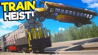 I Caused a TRAIN CRASH During a Modded Heist! (Teardown Mods)
