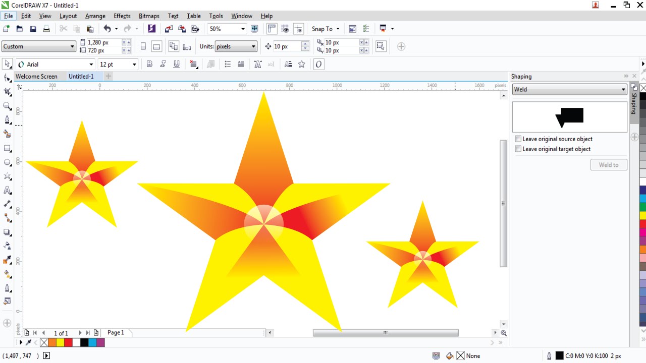 10 Cara Membuat Gambar Bintang 3D di Corel Draw X7 