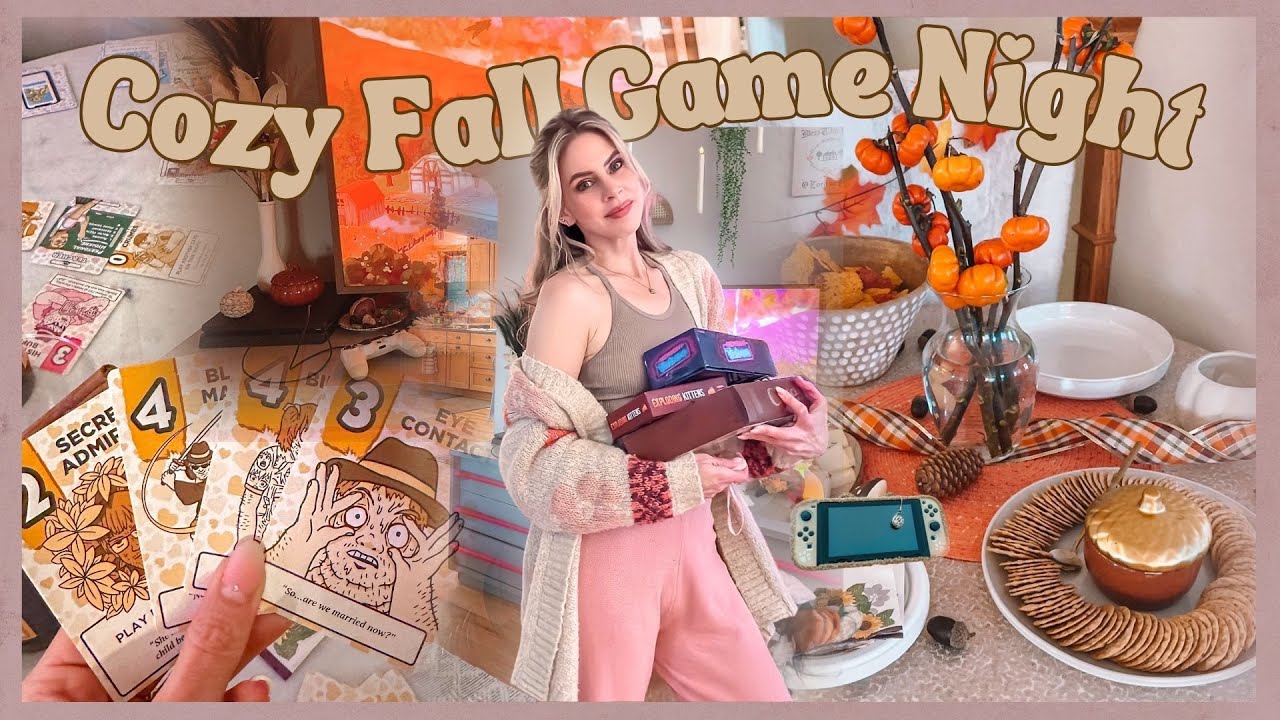 🍂Hosting a Cozy Autumn Game Night with Friends