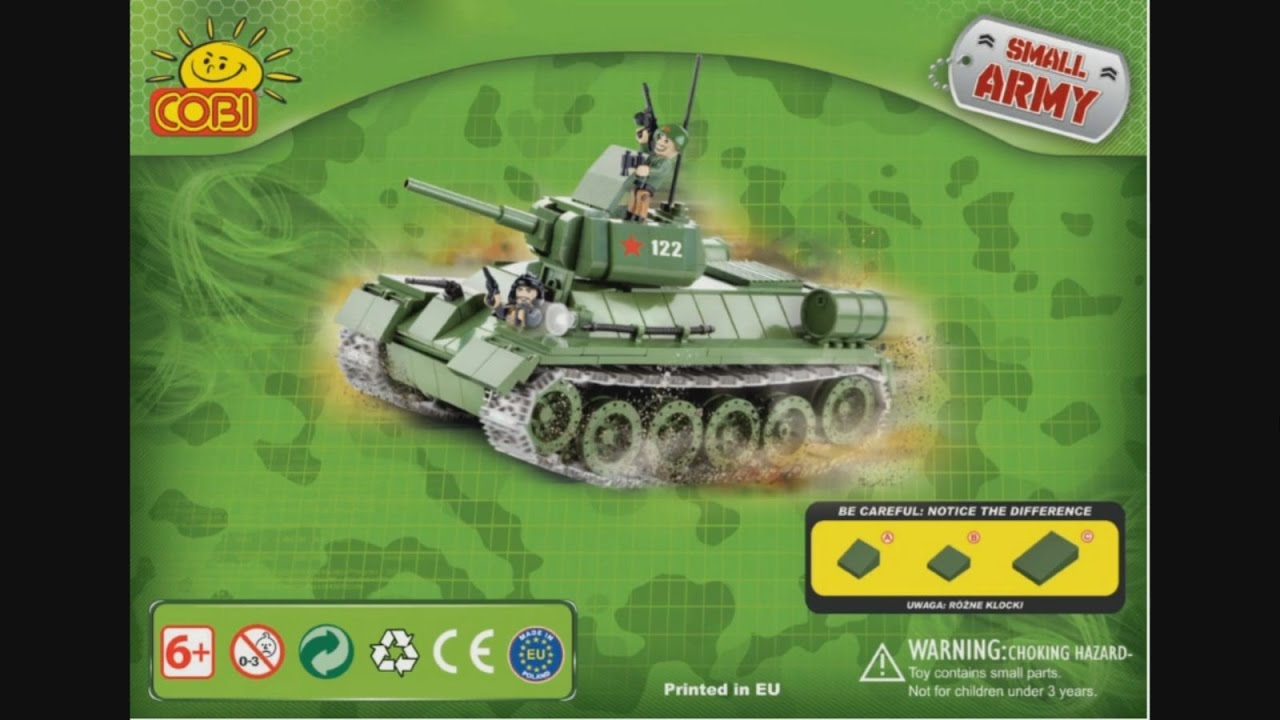 COBI Small Army WWII 2444 T-34/76 - instruction timelapse