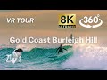 【360°VR】Sunrise at Burleigh Hill 9min No Music Natural Sounds - Virtual Nature Relaxation 8K Video