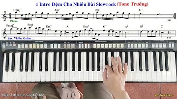 Hướng dẫn 1 INTRO đệm cho nhiều bài SLOWROCK Tone TRƯỞNG | Ku Tèo Piano.