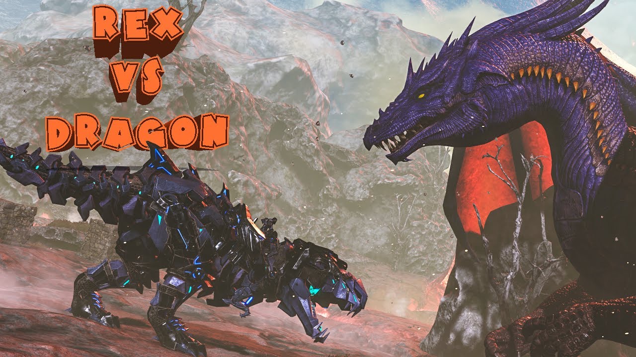 REX VS DRAGON, ФАРМ ДРАКОНА - ARK: RAGNAROK - YouTube