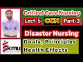 DISASTER NURSING (DEFINITION, GOALS, PRINCIPLES)[Critical Care Nursing]{Lect-5 Part-3}{BSN/Post-RN}