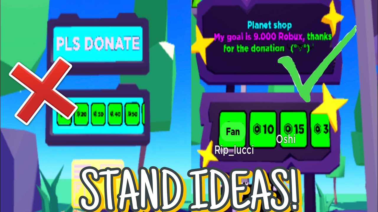 Best Sales Pitches/ Stand Ideas in pls Donate! Donation username: EdiB, pls donate tutorial