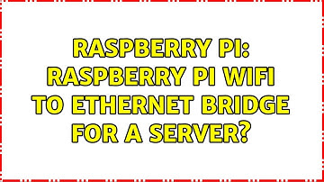 Raspberry Pi: Raspberry Pi WiFi to Ethernet Bridge for a server?