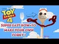 DIY How to Make Forky Toy Story 4 Easy Tutorial Homemade Forky Spork Easy, Cheap Craft