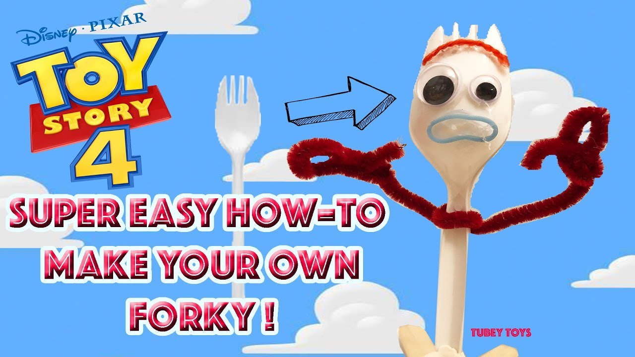 Handmade Toy Story forky Hair Bow 