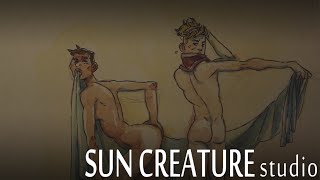 Pokemon, Wilhelm & Tatiana (Line art and Watercoloring) - Secrets of the Dungeon #05