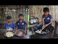 Tasted of rural life  little chef heng fried baby corn recipe for diner