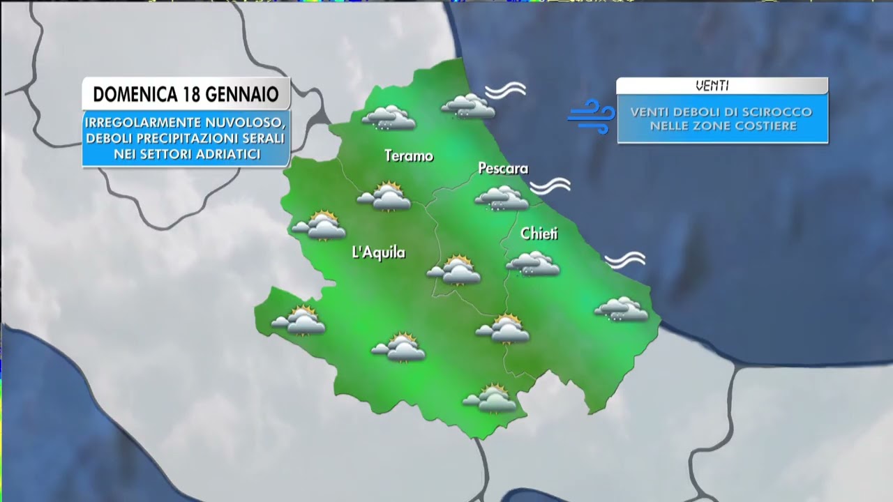 METEO | le previsioni per domenica 18 gennaio 2026