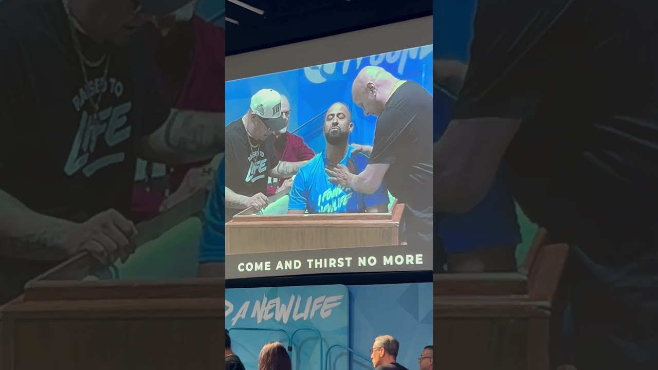 Grown man humbles him self & accepts Jesus as his Lord & Savior then gets baptized. Praise God.