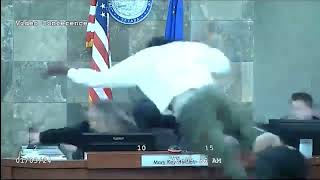 Judge Gets Attacked (With Sound Effects) #judge #meme