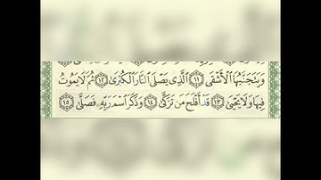 سورة الأعلى (١١-١٥) مكررة ٥ مرات بصوت طفل