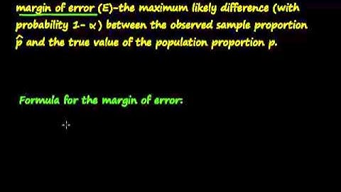CI Estimate of a Proportion: Margin of Error.mp4