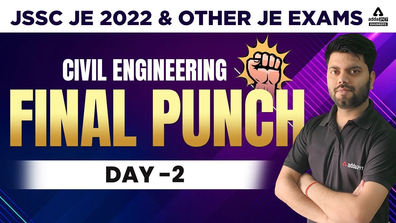 JSSC JE | JSSC JE Civil Engineering Classes | Final Punch #2 | By Rajat Sir