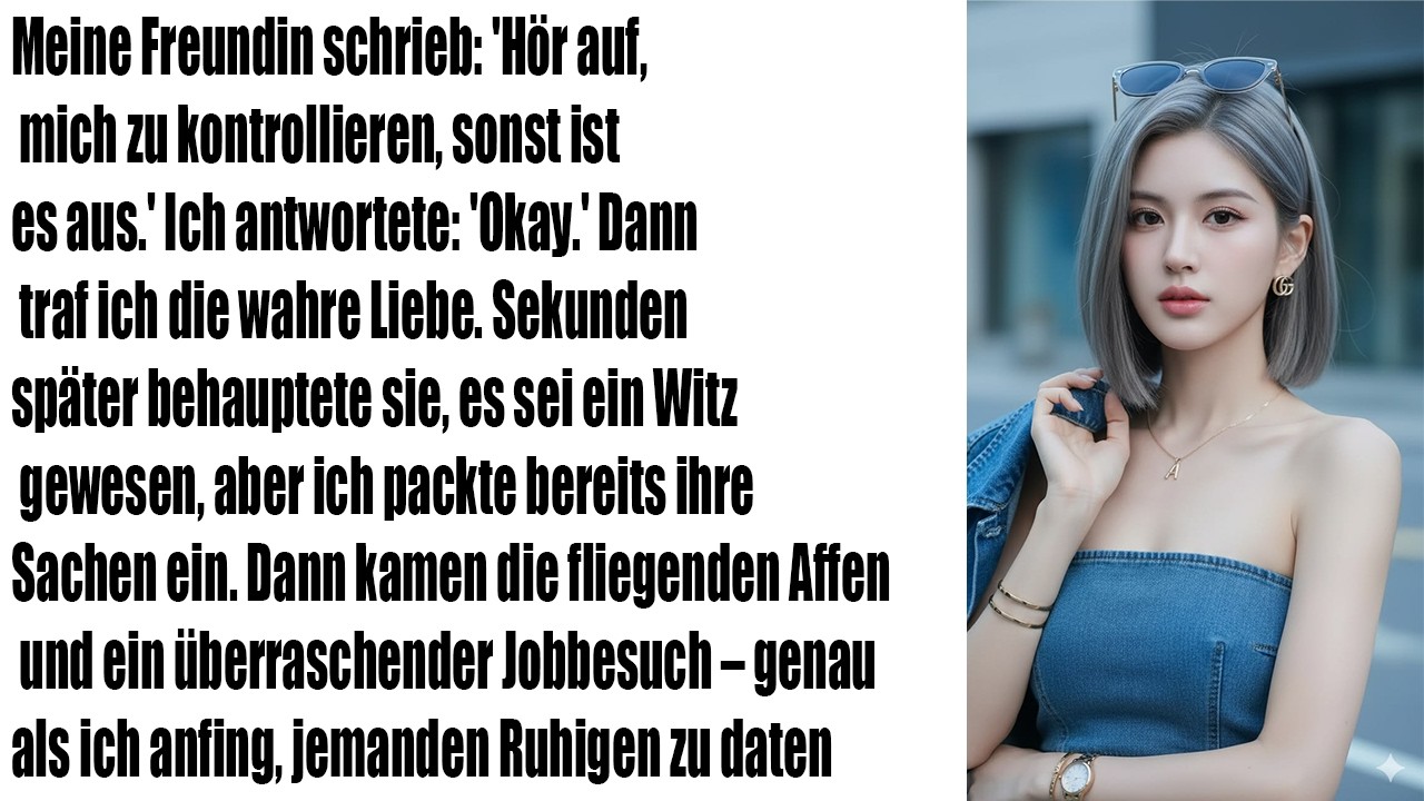 Meine Freundin schrieb: „Kontrollier mich nicht – sonst ist Schluss.“ Meine Antwort