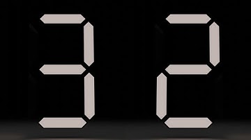 1min 7 segment display animation in blender