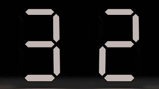 1min 7 segment display animation in blender