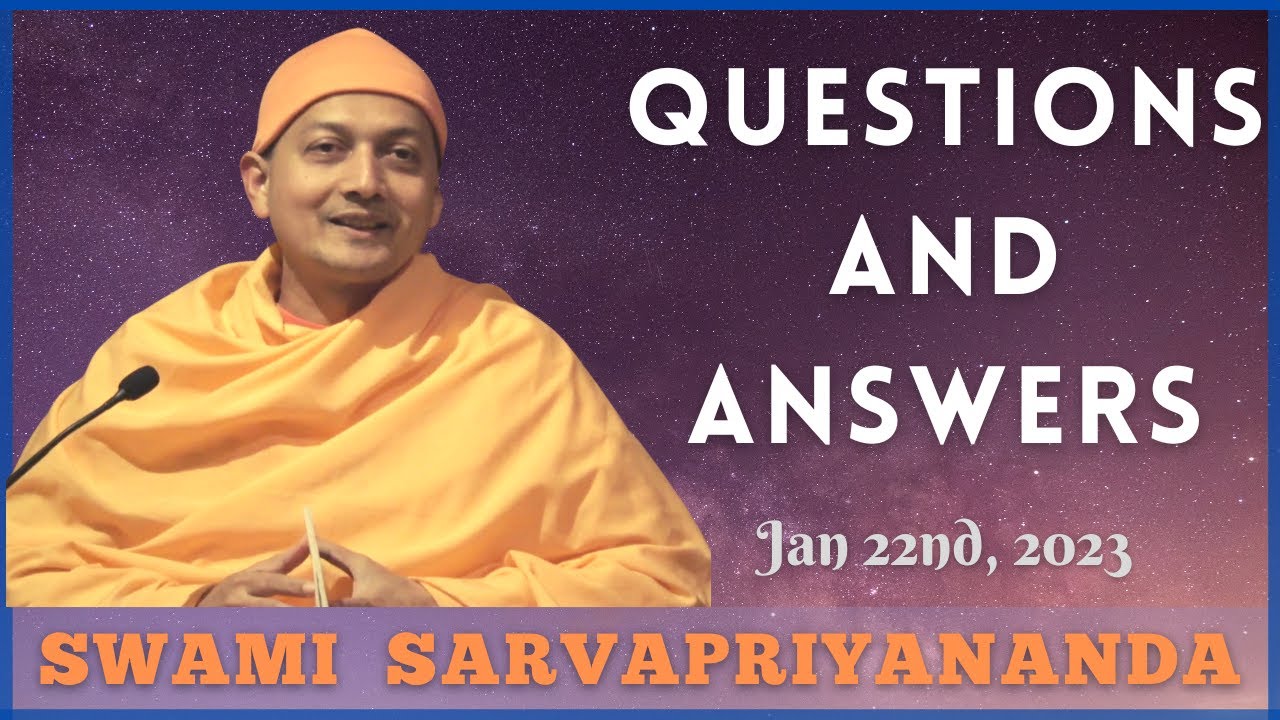 Ask Swami with Swami Sarvapriyananda | Jan 22nd, 2023 - YouTube
