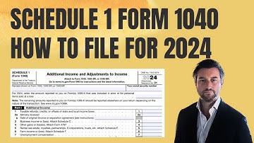How to Fill Out Schedule 1 Form 1040 for 2024 | 2025 Tax Season
