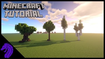 How to Build Simple Minecraft Trees | Oak Tree & Birch Tree | Building in Minecraft 1.16