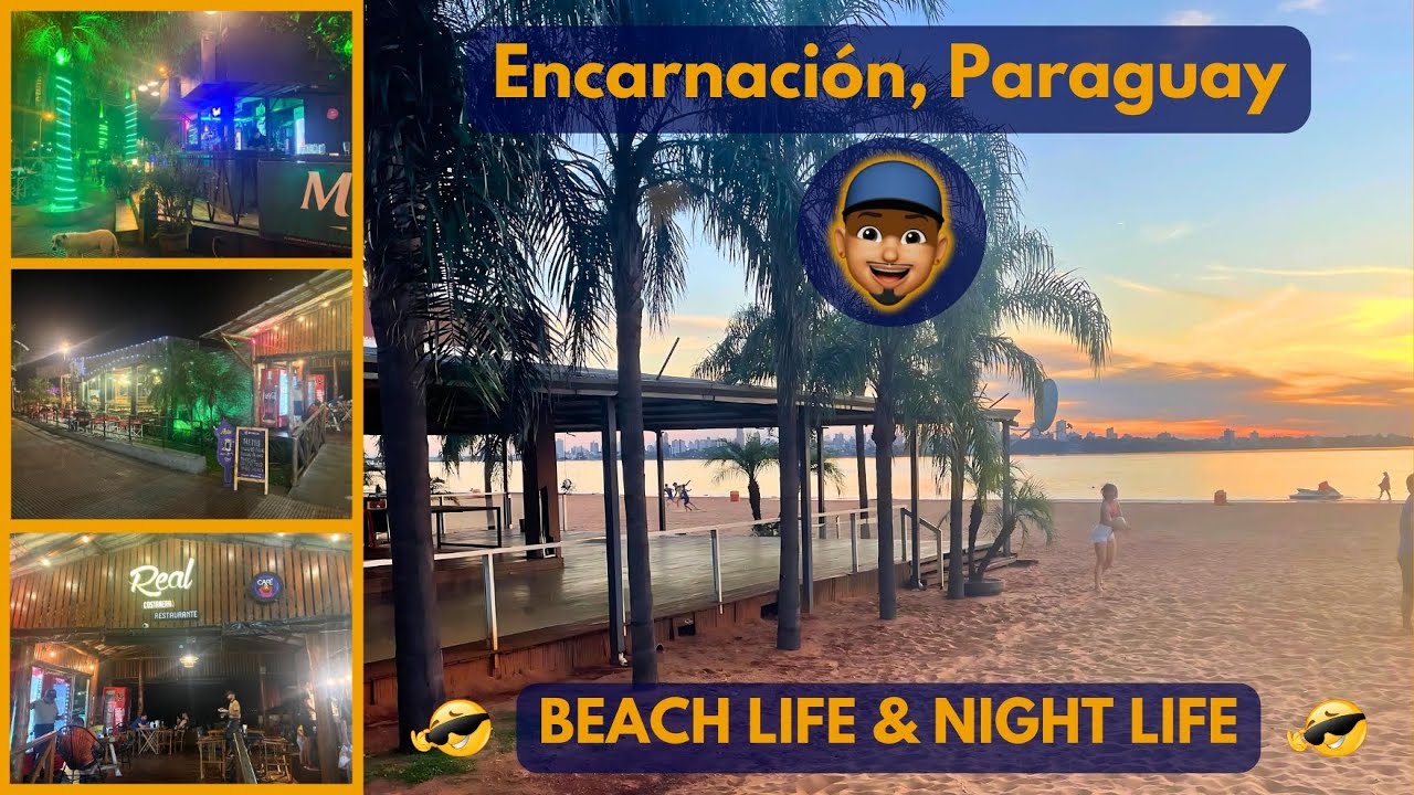 BEST BEACH & NIGHTLIFE IN PARAGUAY!! Walk through Playa San José in Encarnación, Paraguay