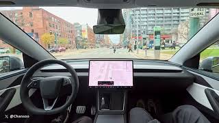 Tesla Self-Driving (v14.3) in Downtown Toronto, Canada