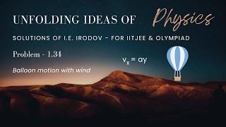 Irodov Problem 1.34 | Balloon Motion with Wind | Tangential & Normal Acceleration | JEE Advanced