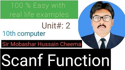 scanf function class 10 computer chapter 2 | 10th class computer chapter 2 #babulilm #10class