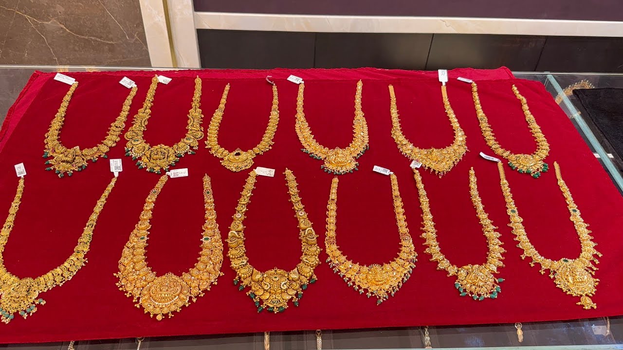 😱 రెండున్నర తులాల నుండే హారాలు Latest Heavylook Long 