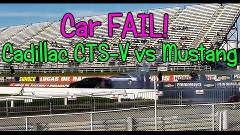 Car FAIL! Cadillac CTS-V vs Mustang Race (Wicked CTS-V)