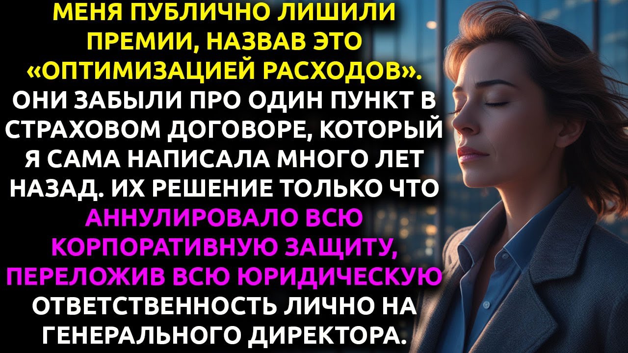 Мне отменили ПРЕМИЮ. В ответ я аннулировала СТРАХОВКУ на $2.1 млрд по пункту, который сама написала.