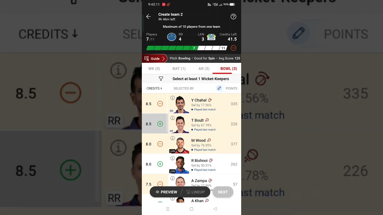 RR vs LKN IPL match rank 1 today match 7:30pm playing Now