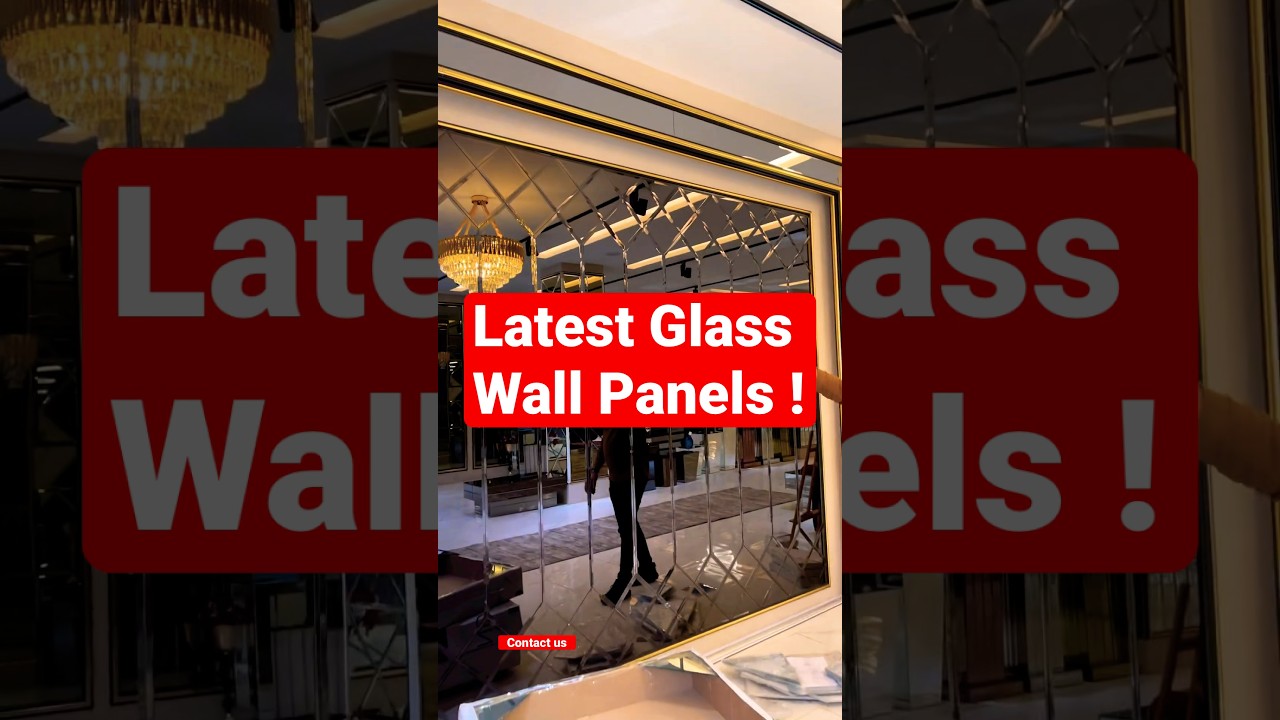 Frameless Glass Wall Panels: For a sleek and modern look #luxuryhomes #ytshorts #viral