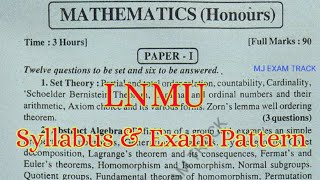 LNMU Part 1 MATHEMATICS HONOURS SYLLABUS