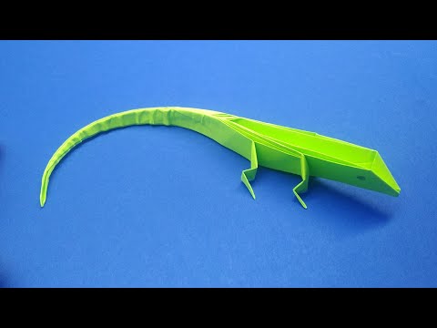 WOW ! Moving paper lizard  Easy paper toys 