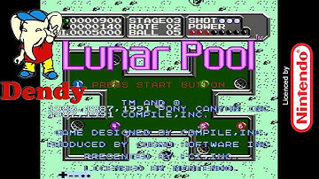 1| Dendy / NES / 8bit - Lunar Pool [ Stage 1-6 ] (1985) 1080p HD 60fps